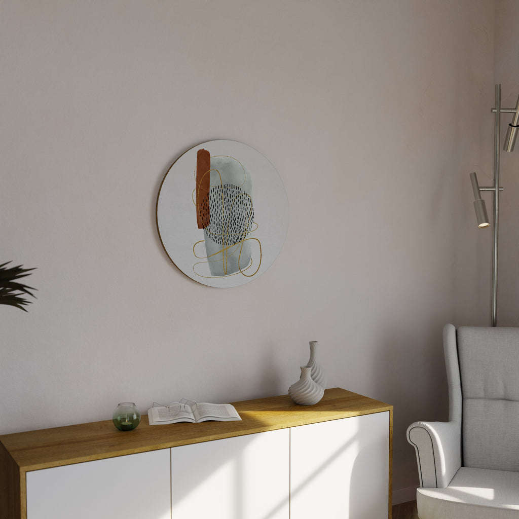 Rund väggdekoration INSLAGEN I FORM