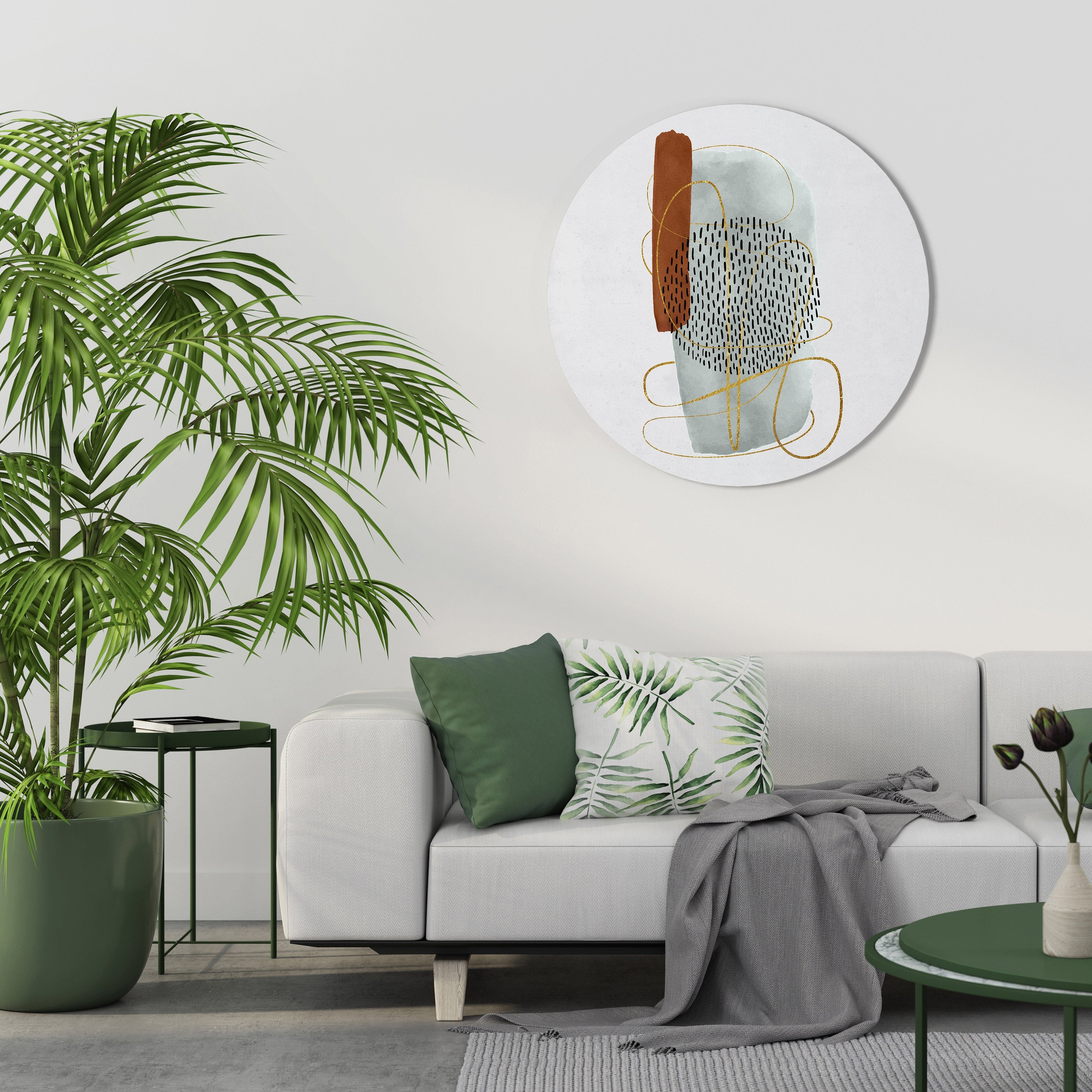 Rund väggdekoration INSLAGEN I FORM