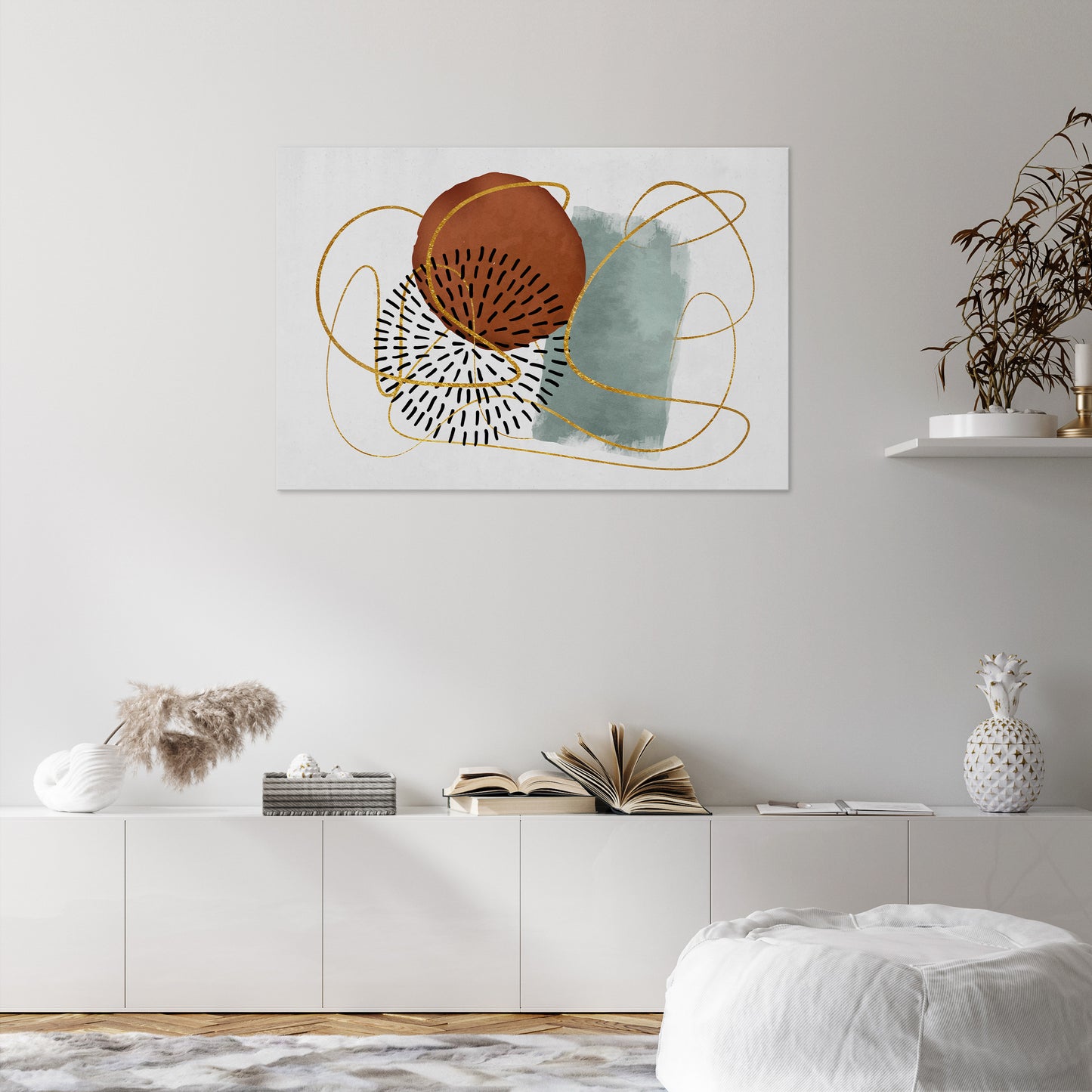 WRAPPED IN SHAPE Horizontal Canvas Print