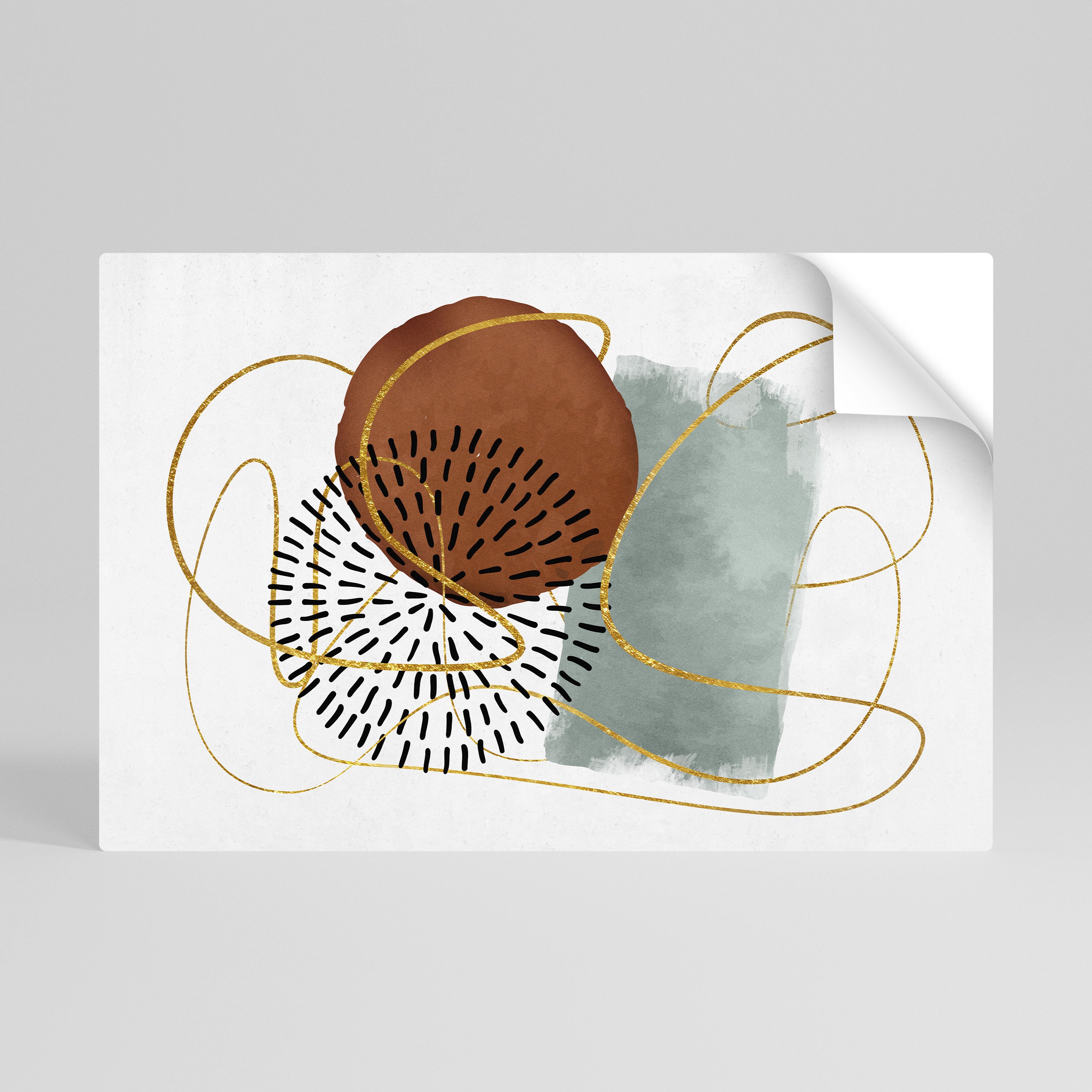 INSLAGNAD I FORM Horisontell Poster med självhäftande tryck