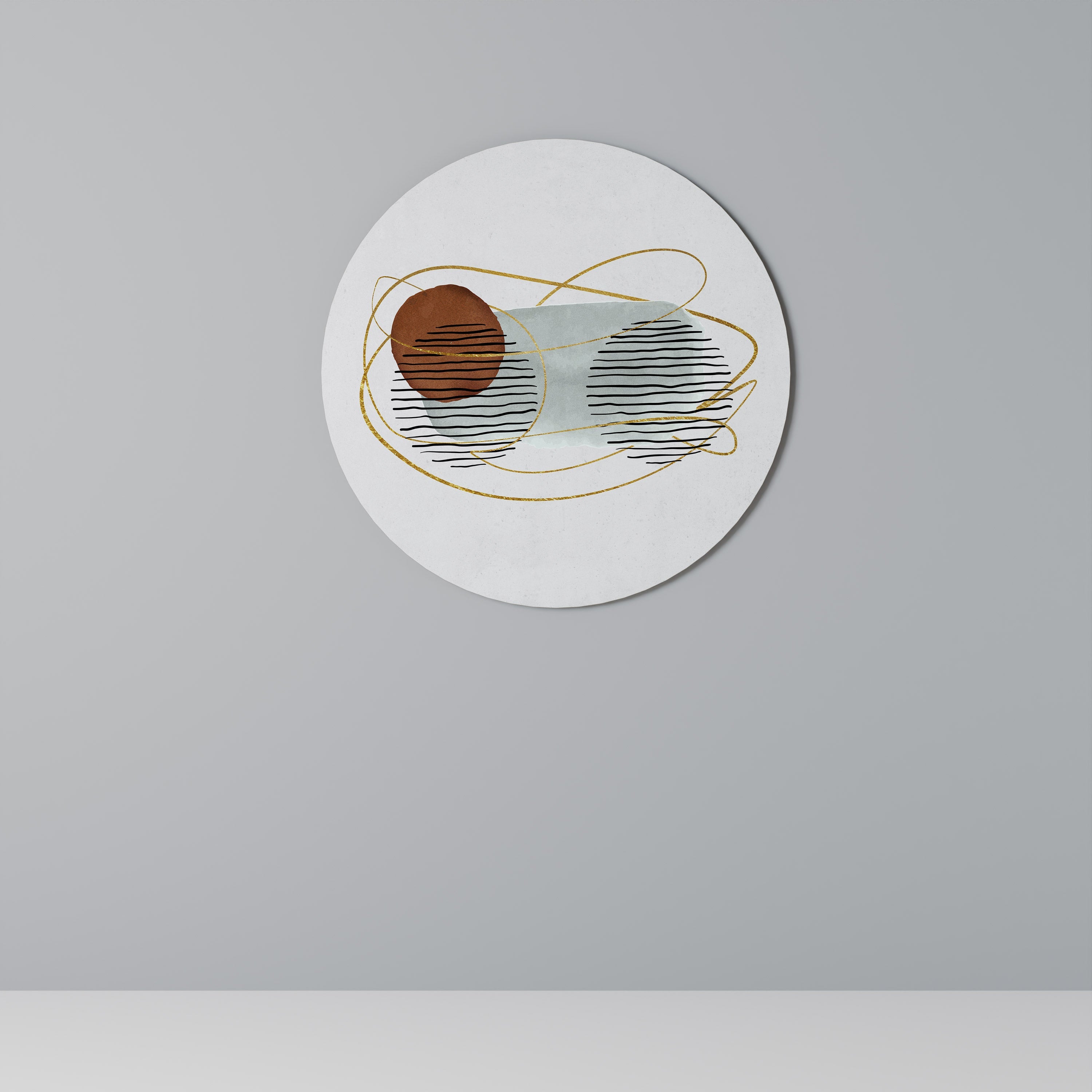 Rund väggdekoration INSLAGEN I FORM