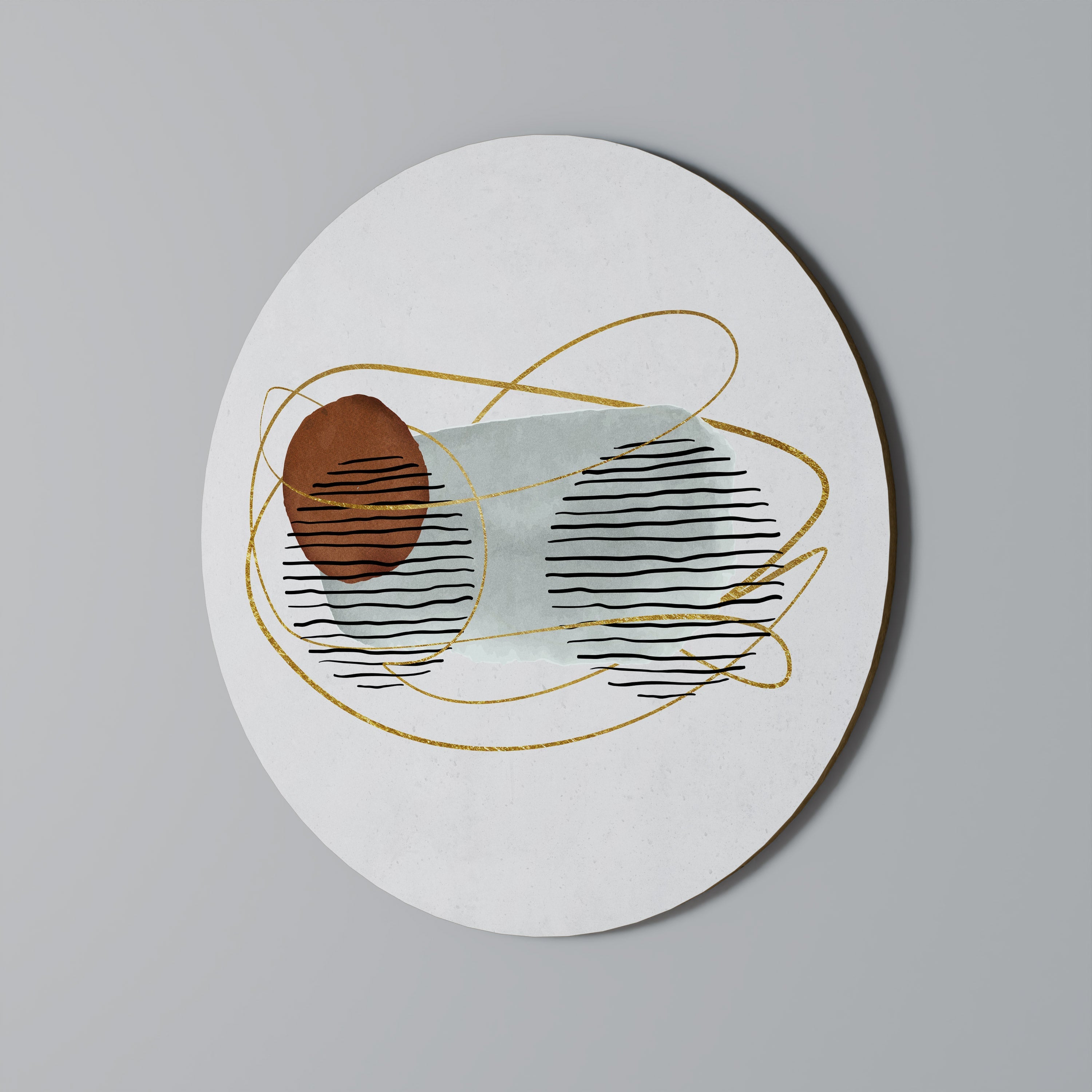 Rund väggdekoration INSLAGEN I FORM