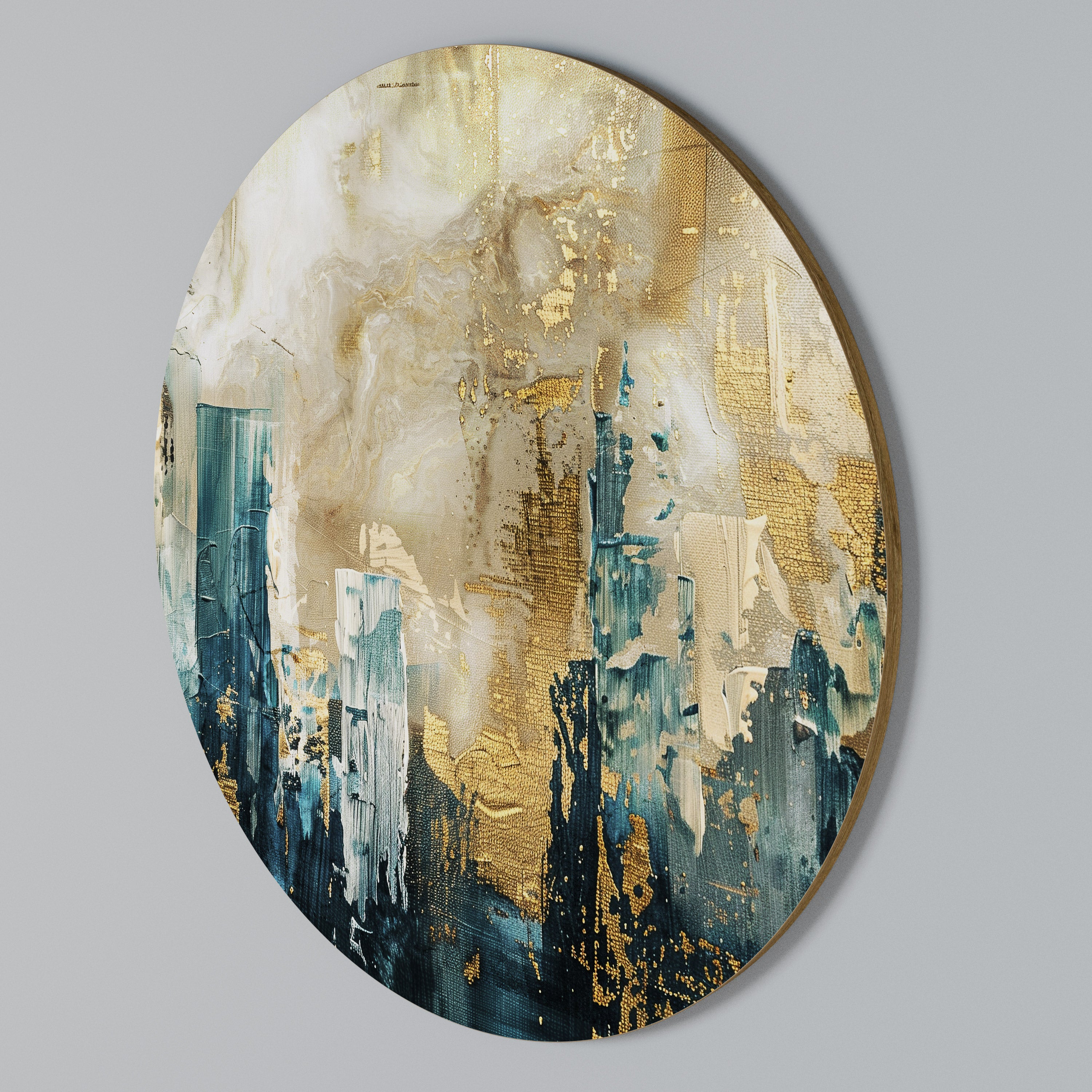 TOWN COLLAPSE Rund väggdekor