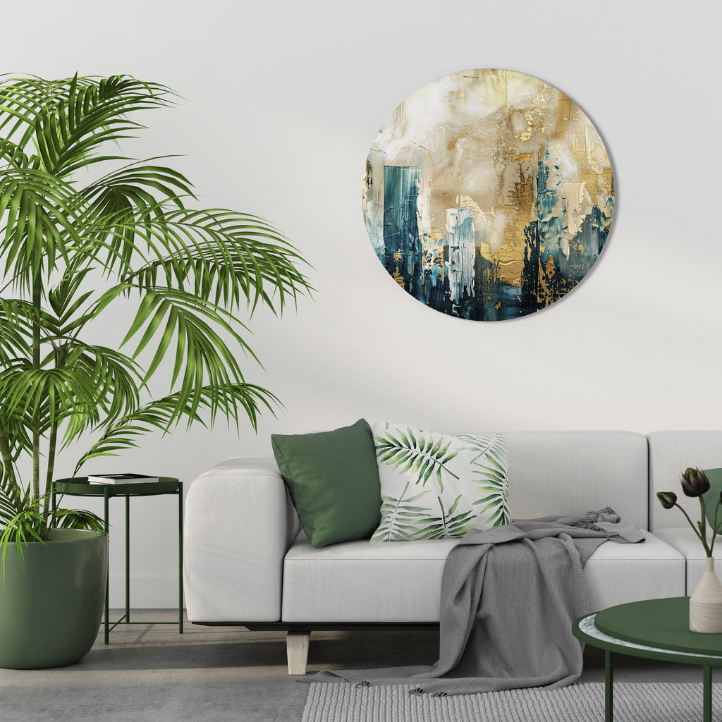 Rund väggkonst med STADSKOLLAPS