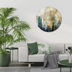 TOWN COLLAPSE Round Wall Art