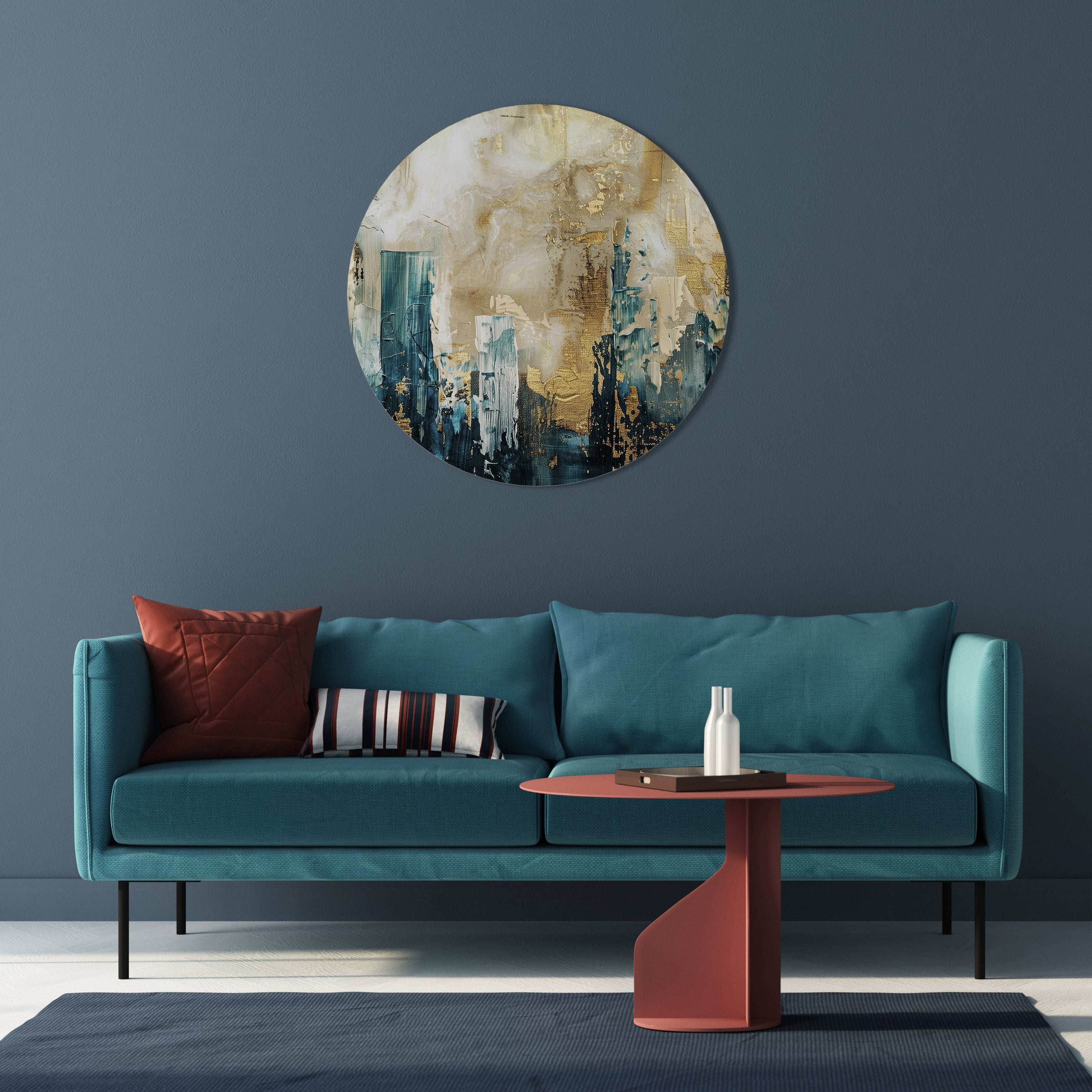 Rund väggkonst med STADSKOLLAPS