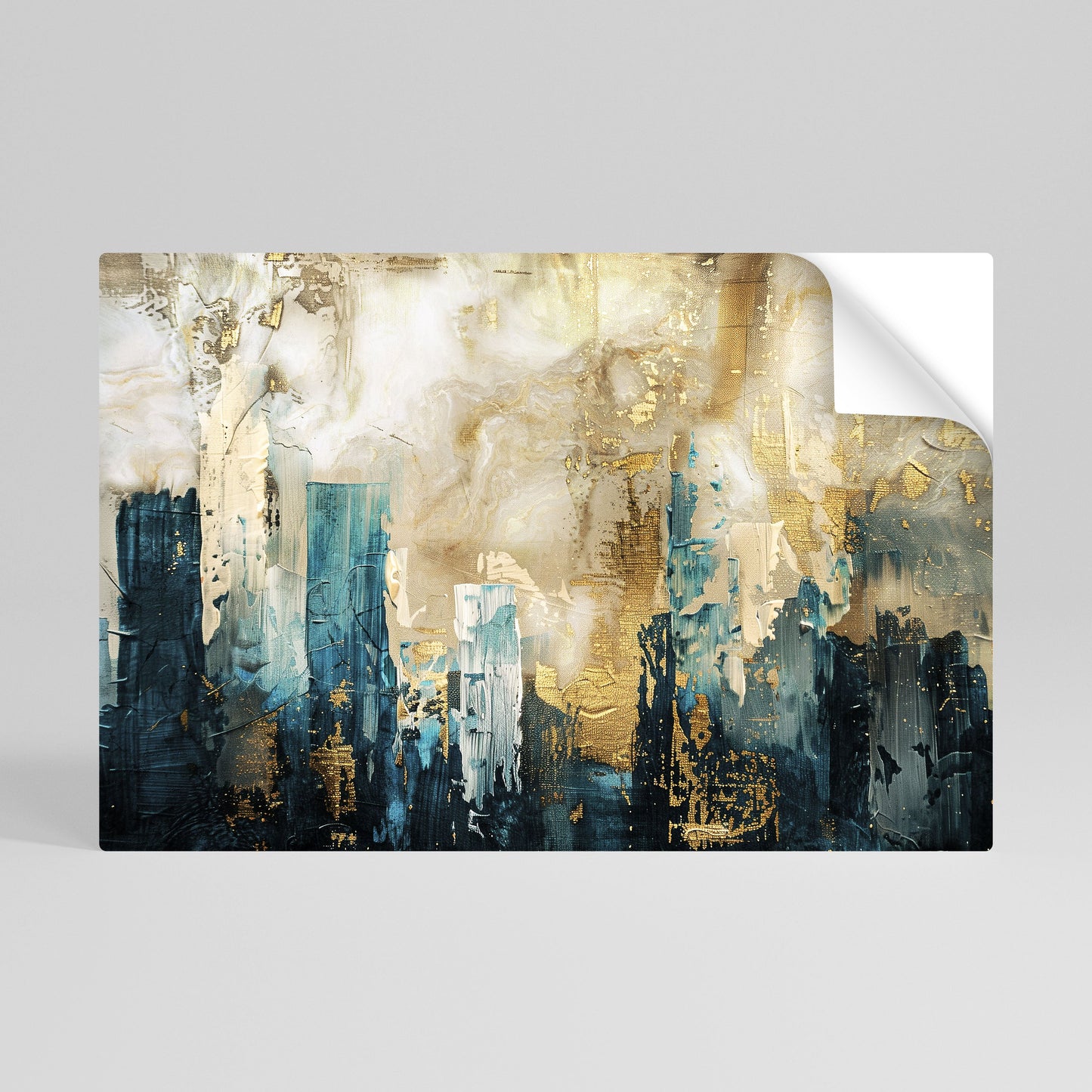 TOWN COLLAPSE Peel and Stick Horizontal Poster