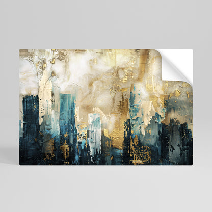 TOWN COLLAPSE Peel and Stick Horizontal Poster