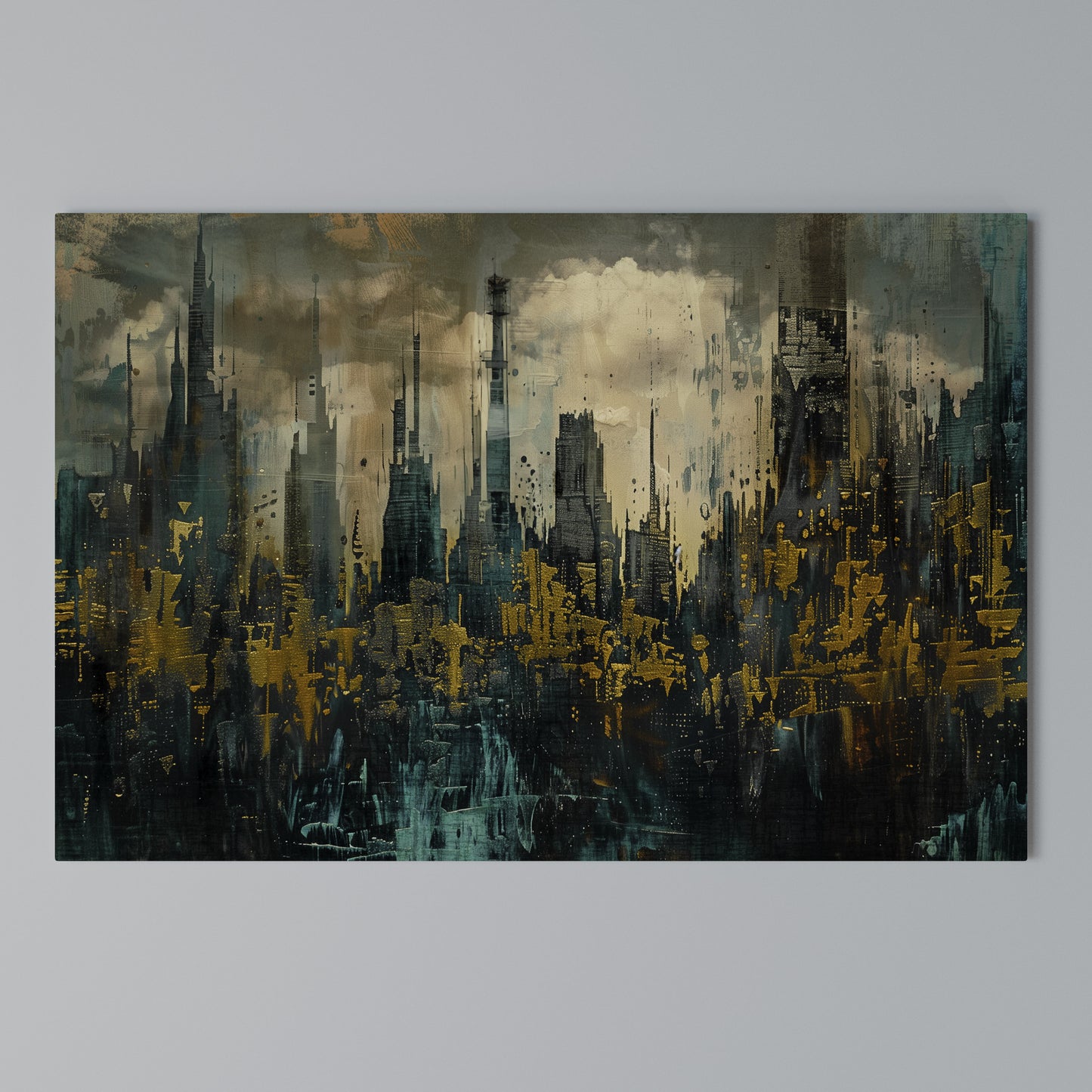 TOWN OBSCURE Horizontal Canvas Print