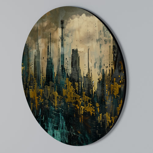 TOWN OBSCURE Round Wall Art