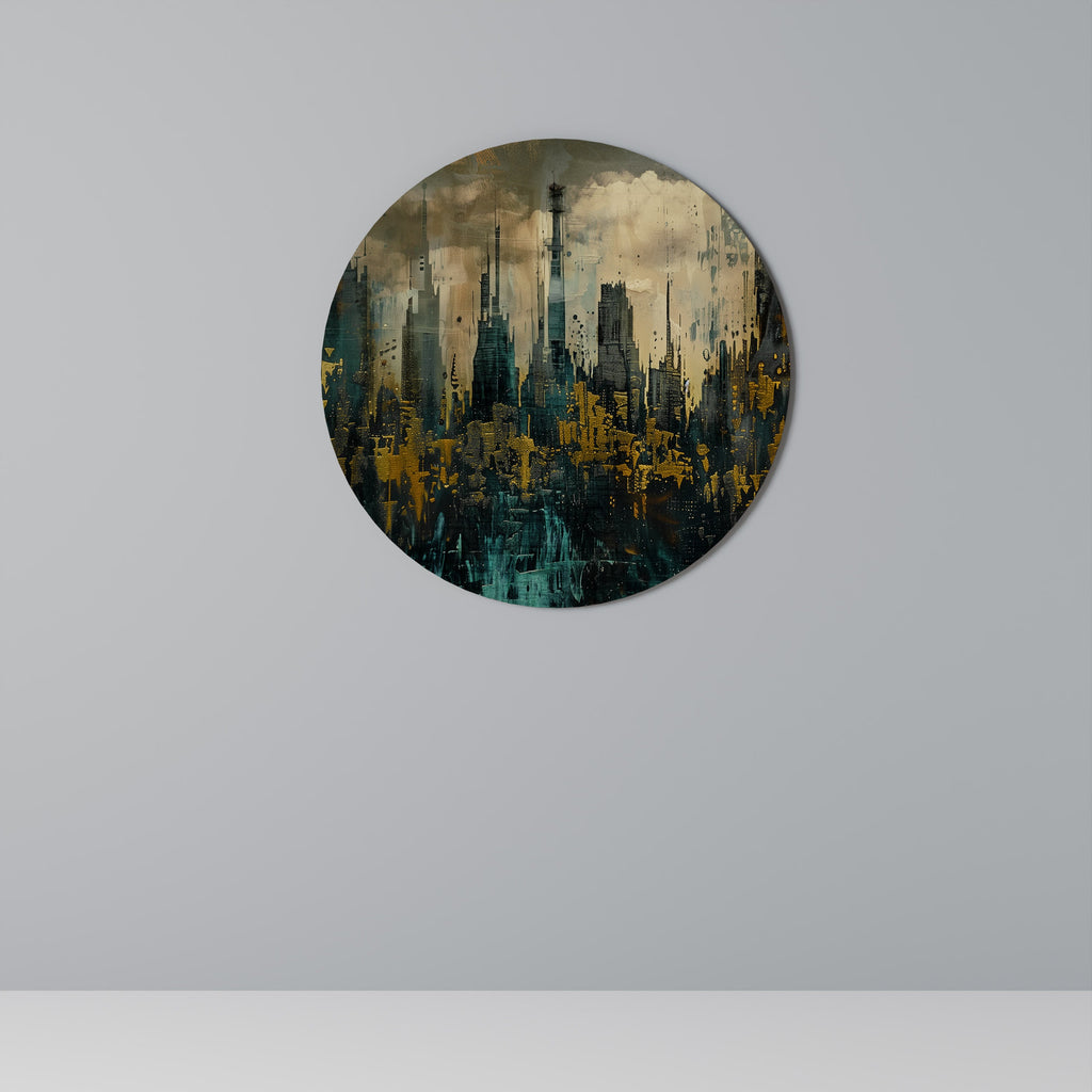 TOWN OBSCURE Rund väggkonst