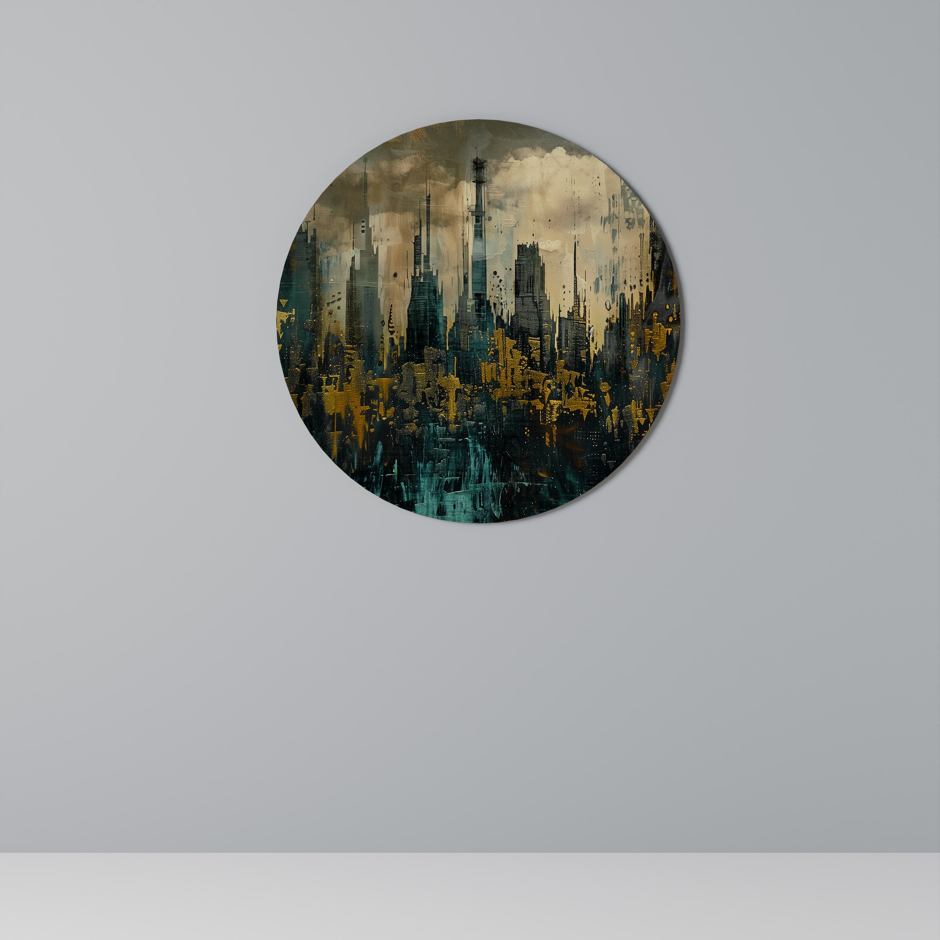 TOWN OBSCURE Rund väggkonst