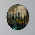 TOWN OBSCURE Round Wall Art