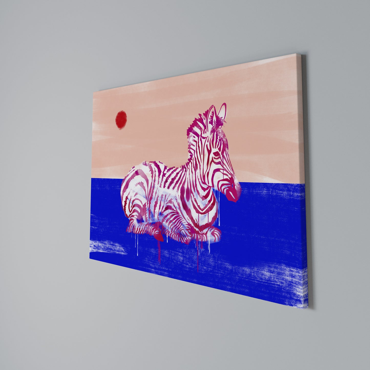 FANCIFUL ZEBRA Horizontal Canvas Print