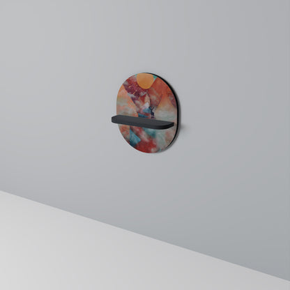 THE DEER MOUNTAIN Oval konsthylla i svart finish