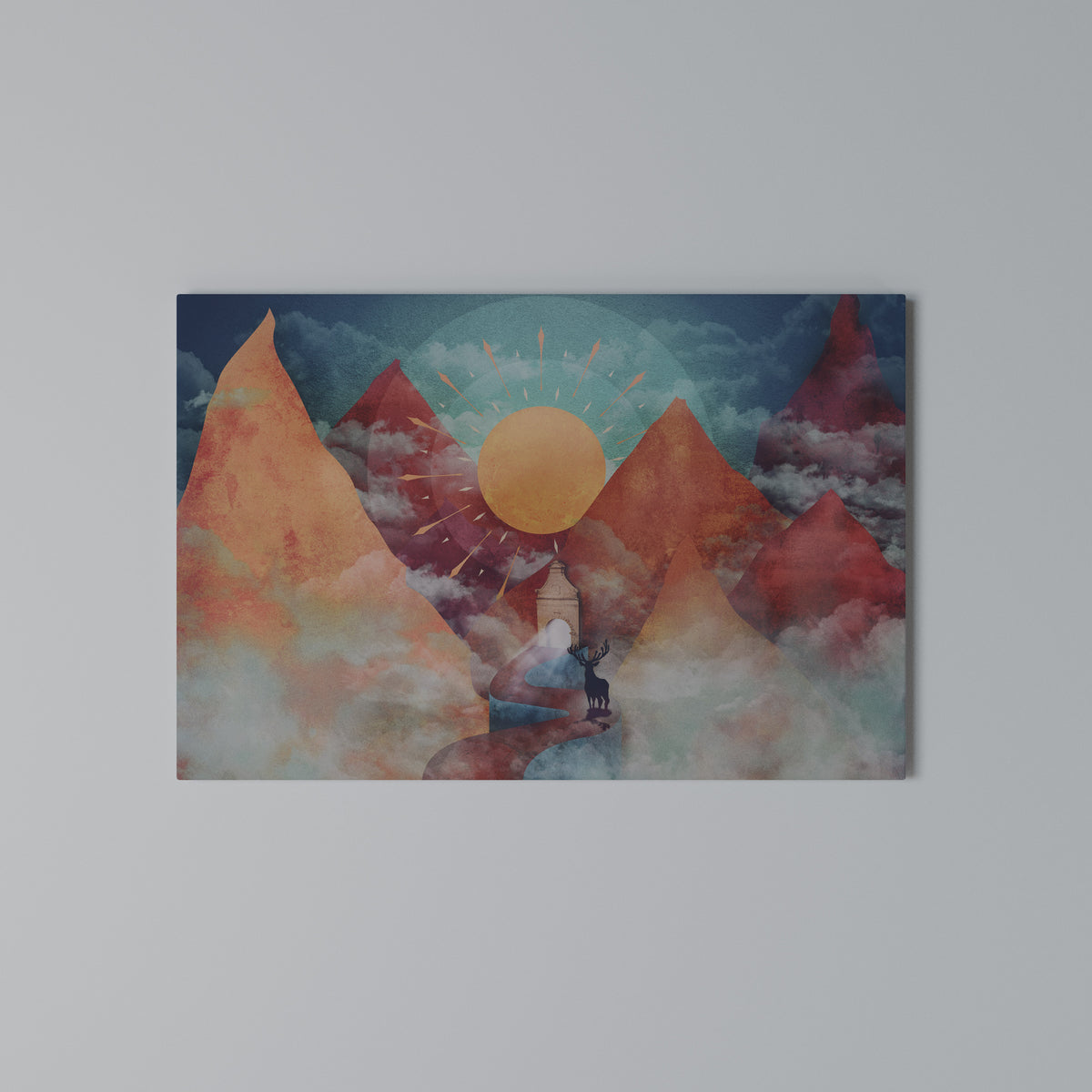 THE DEER MOUNTAIN Horizontal Canvas Print