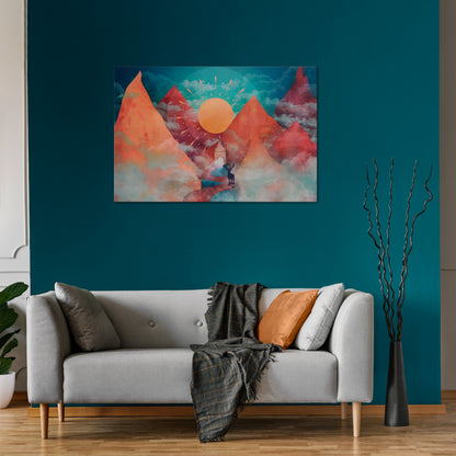 THE DEER MOUNTAIN Horizontal Canvas Print