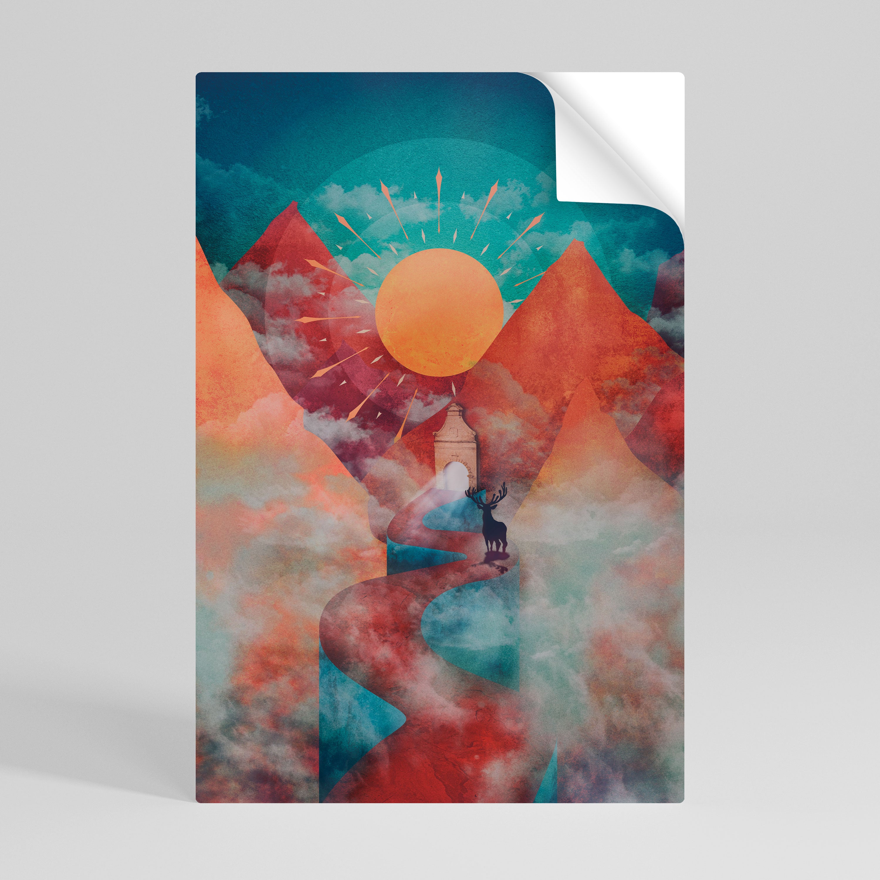 THE DEER MOUNTAIN Självhäftande Vertikal Poster