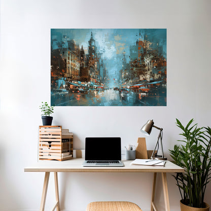 URBAN FEVER horisontell affisch med självhäftande motiv