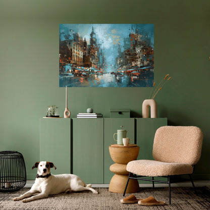 URBAN FEVER horisontell affisch med självhäftande motiv