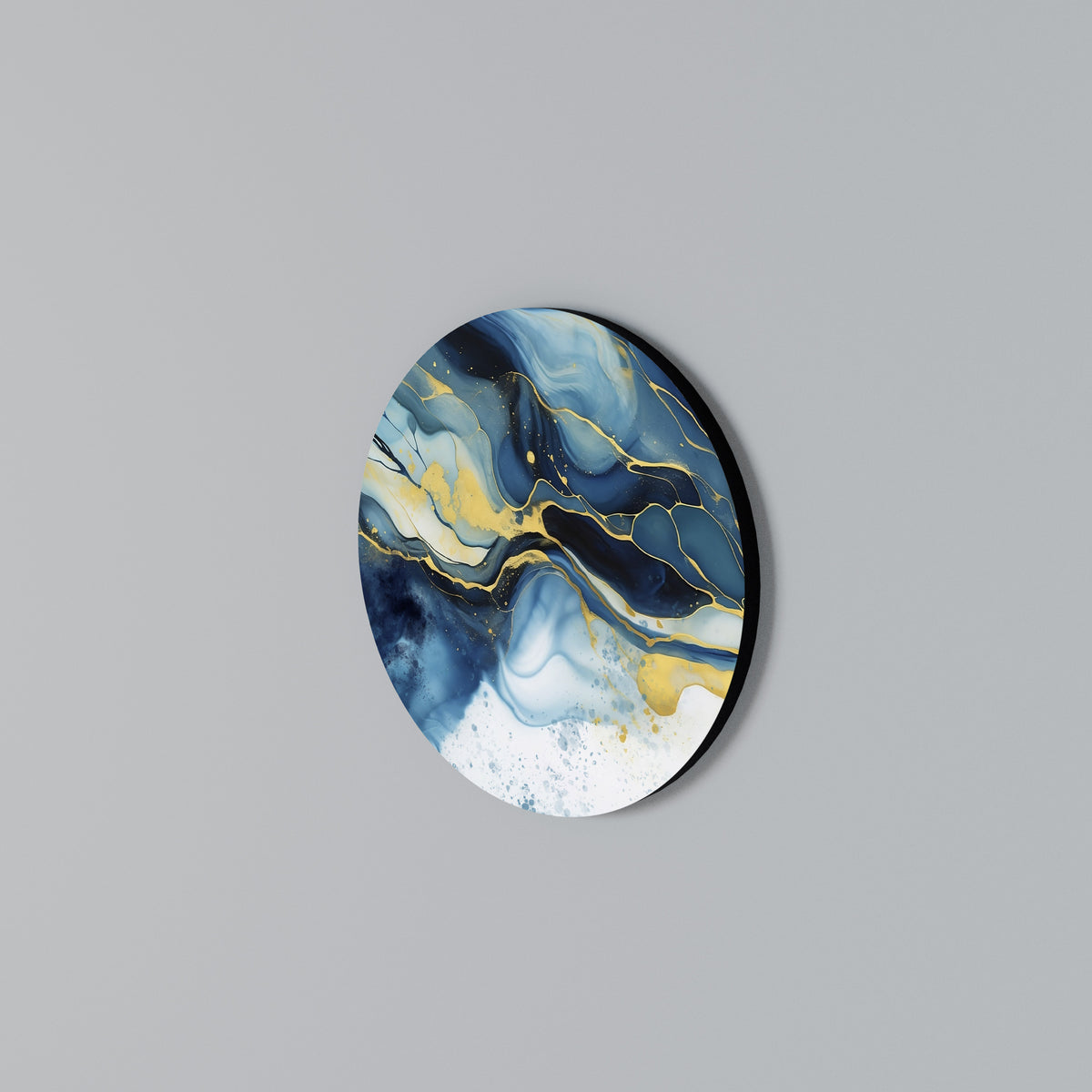 INKY MARBLE Rund väggdekor