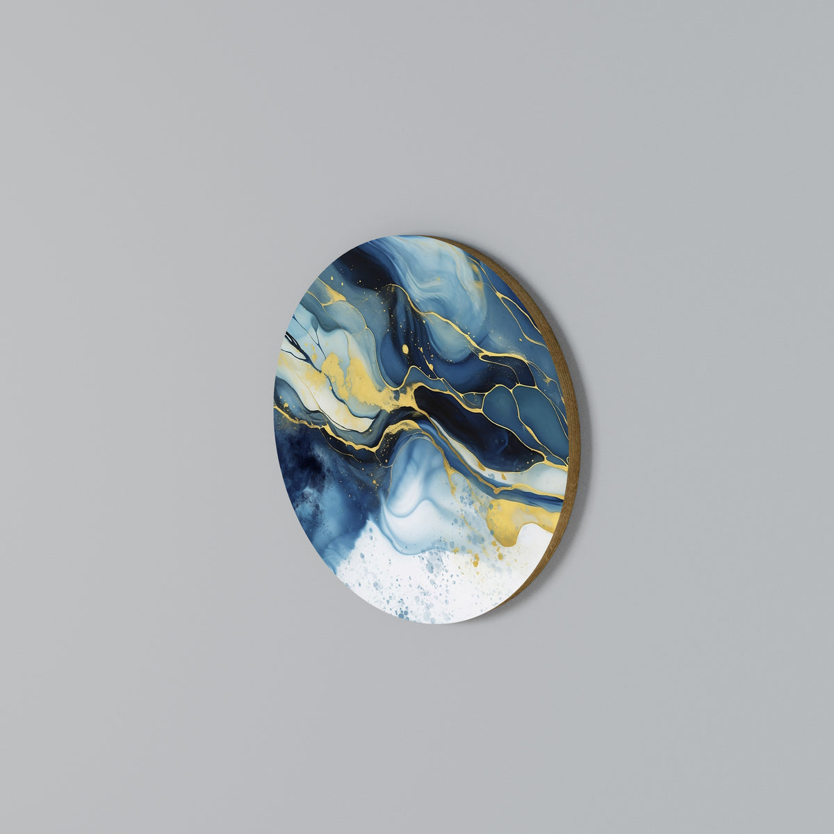INKY MARBLE Rund väggdekor