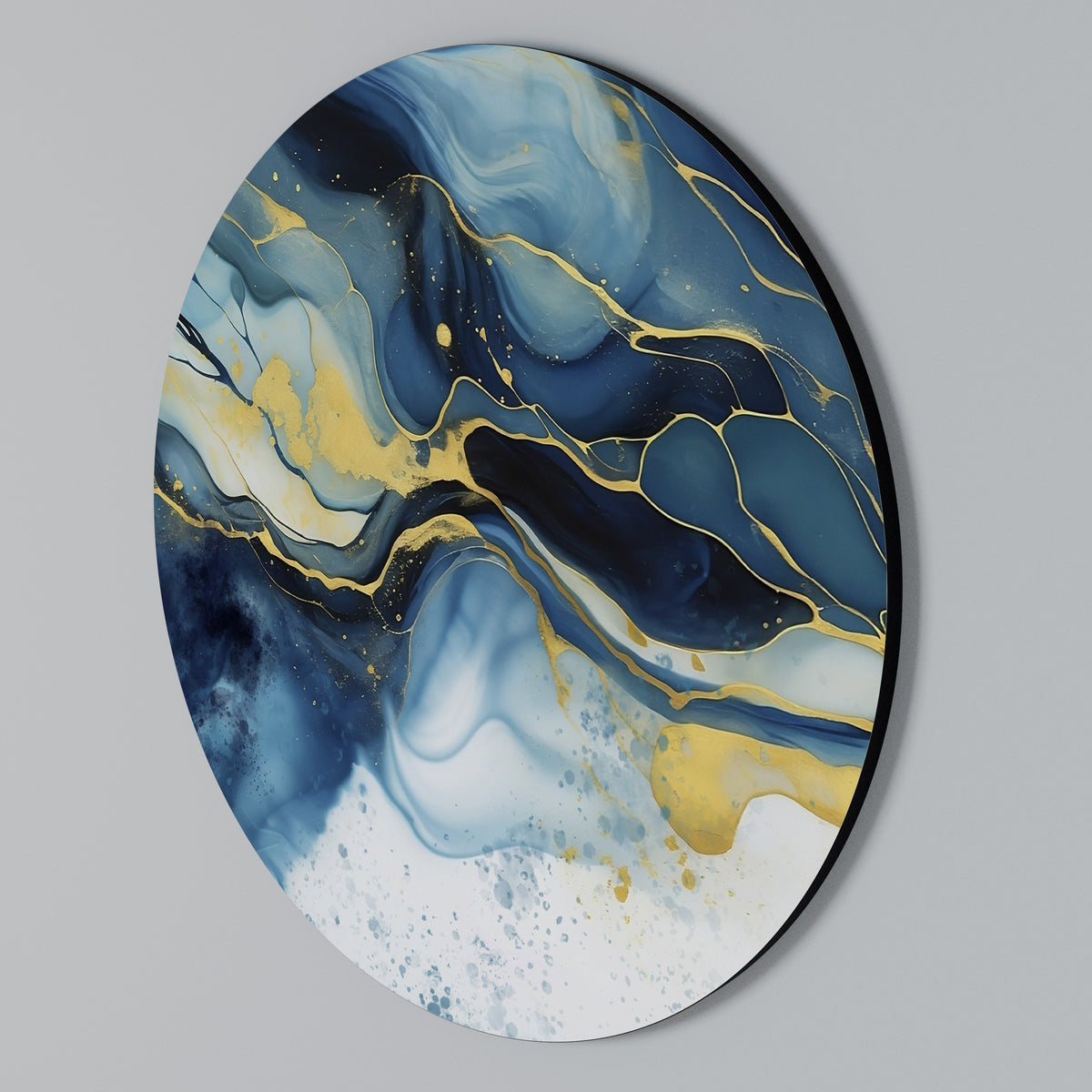 INKY MARBLE Rund väggdekor