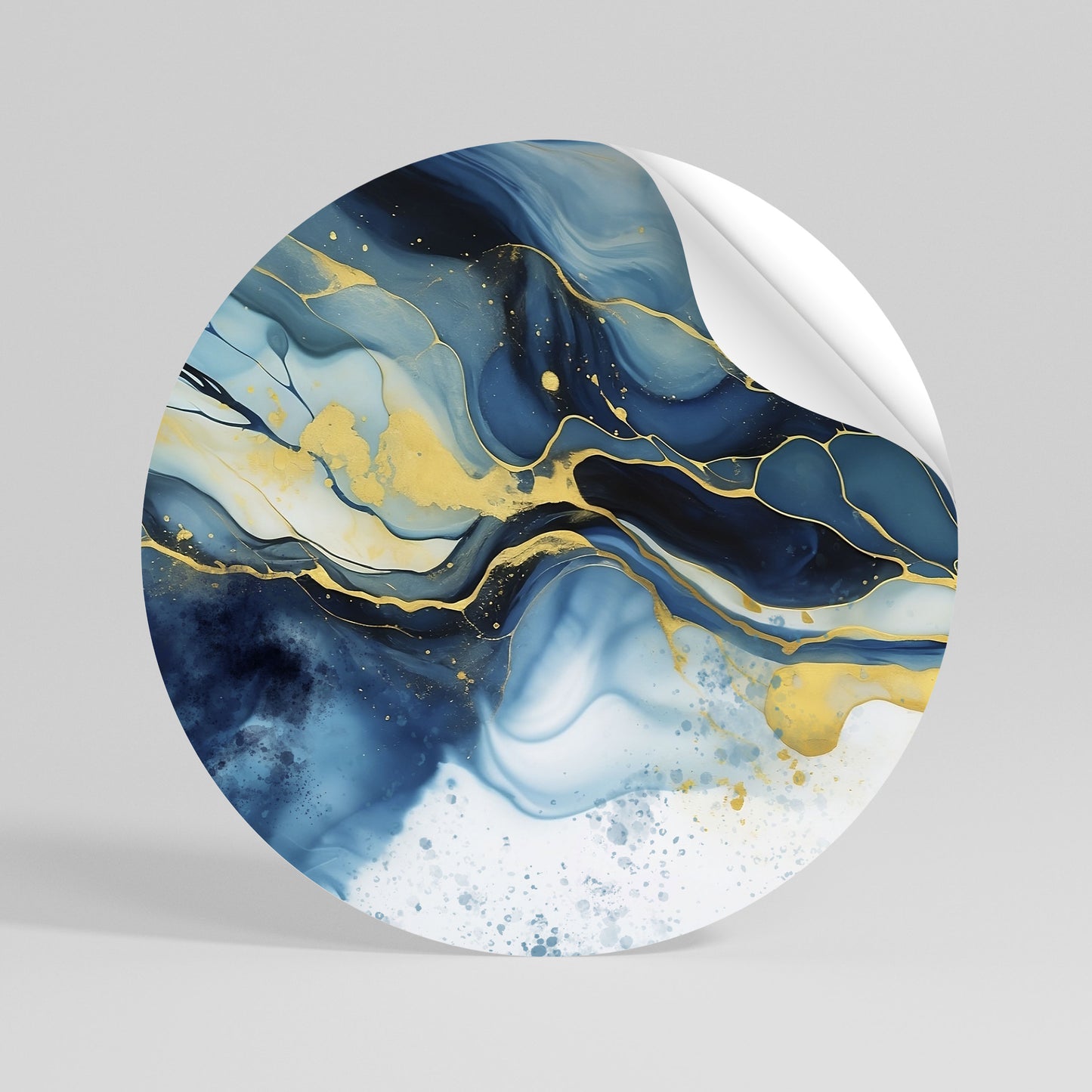 INKY MARBLE Rund väggdekal