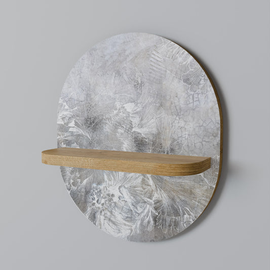 WHITE WHISPER Oval konsthylla i ekeffekt