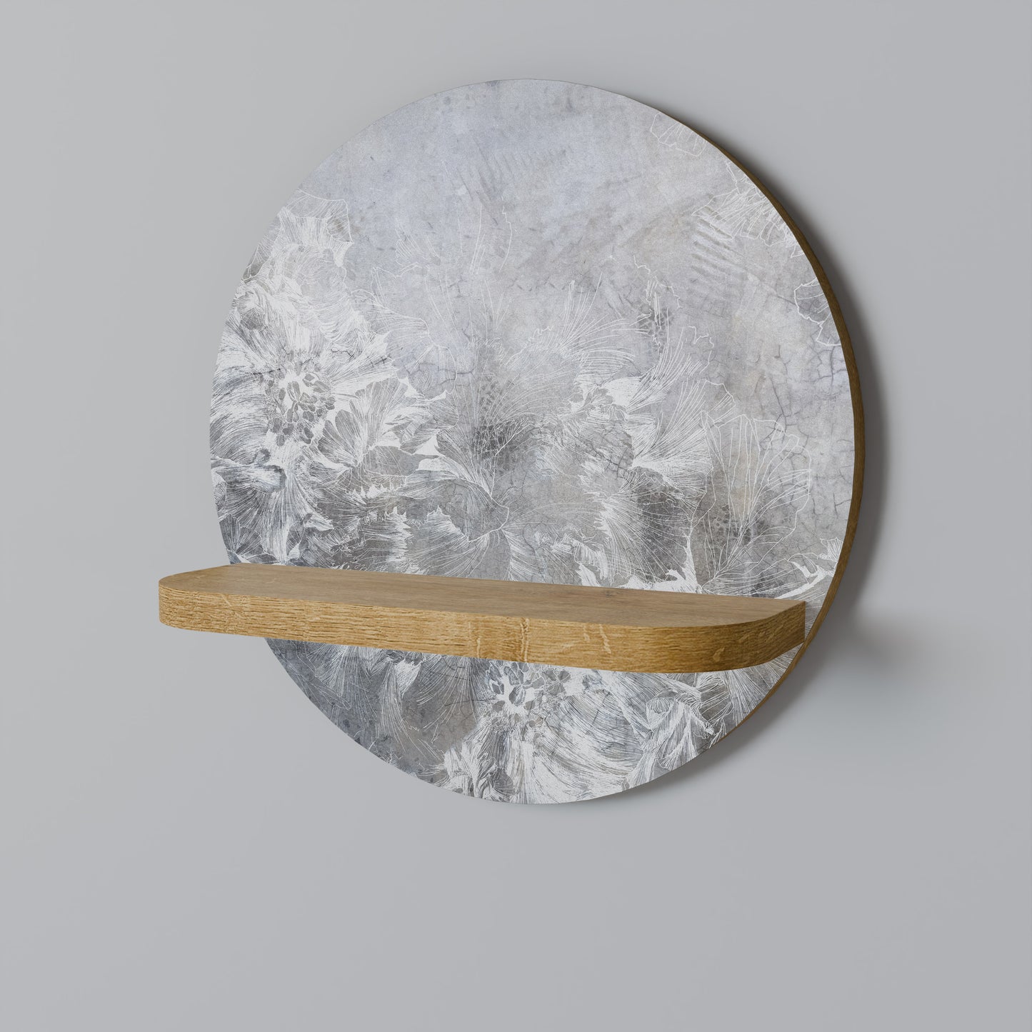 WHITE WHISPER Rund Konsthylla I Ekeffekt