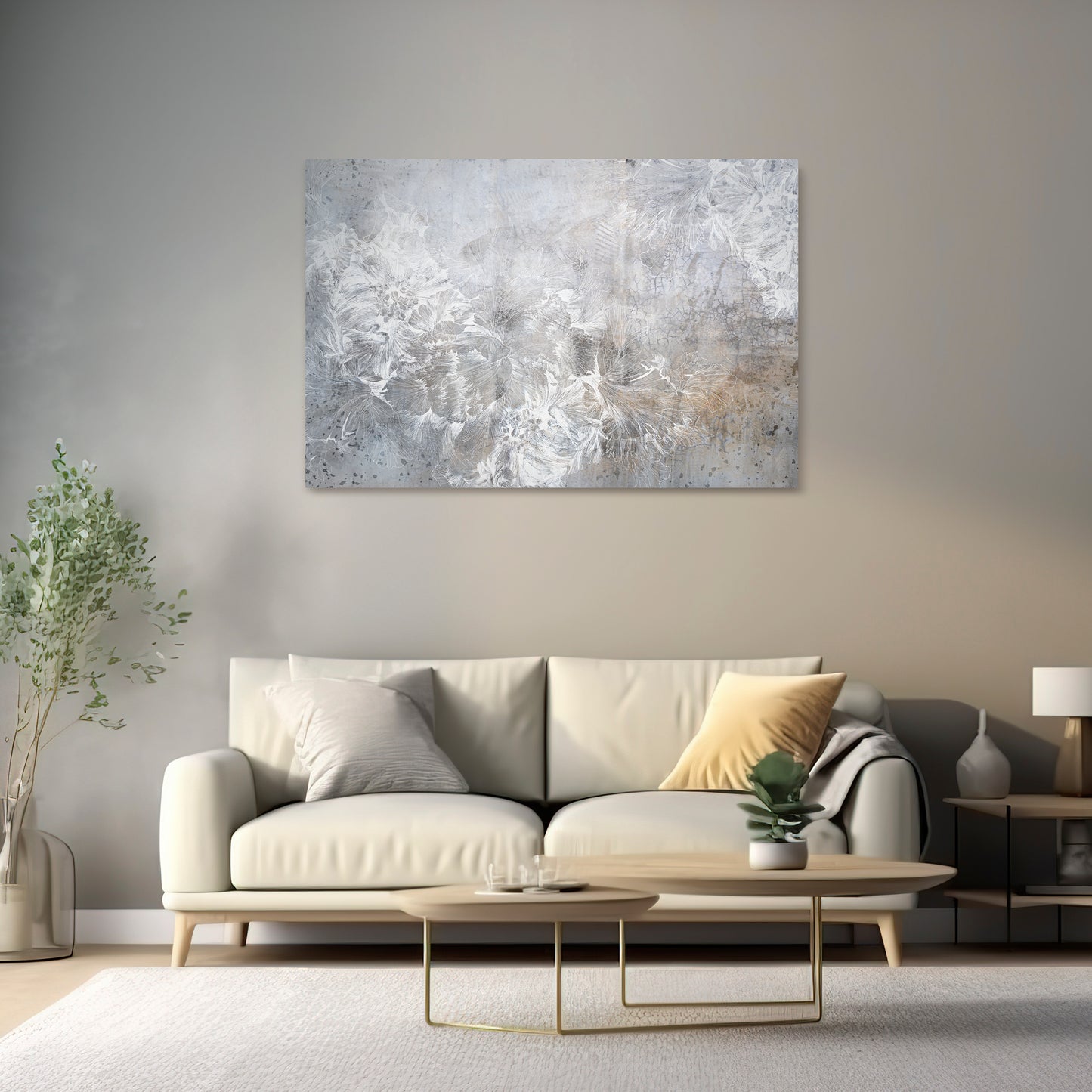 WHITE WHISPER Horizontal Canvas Print