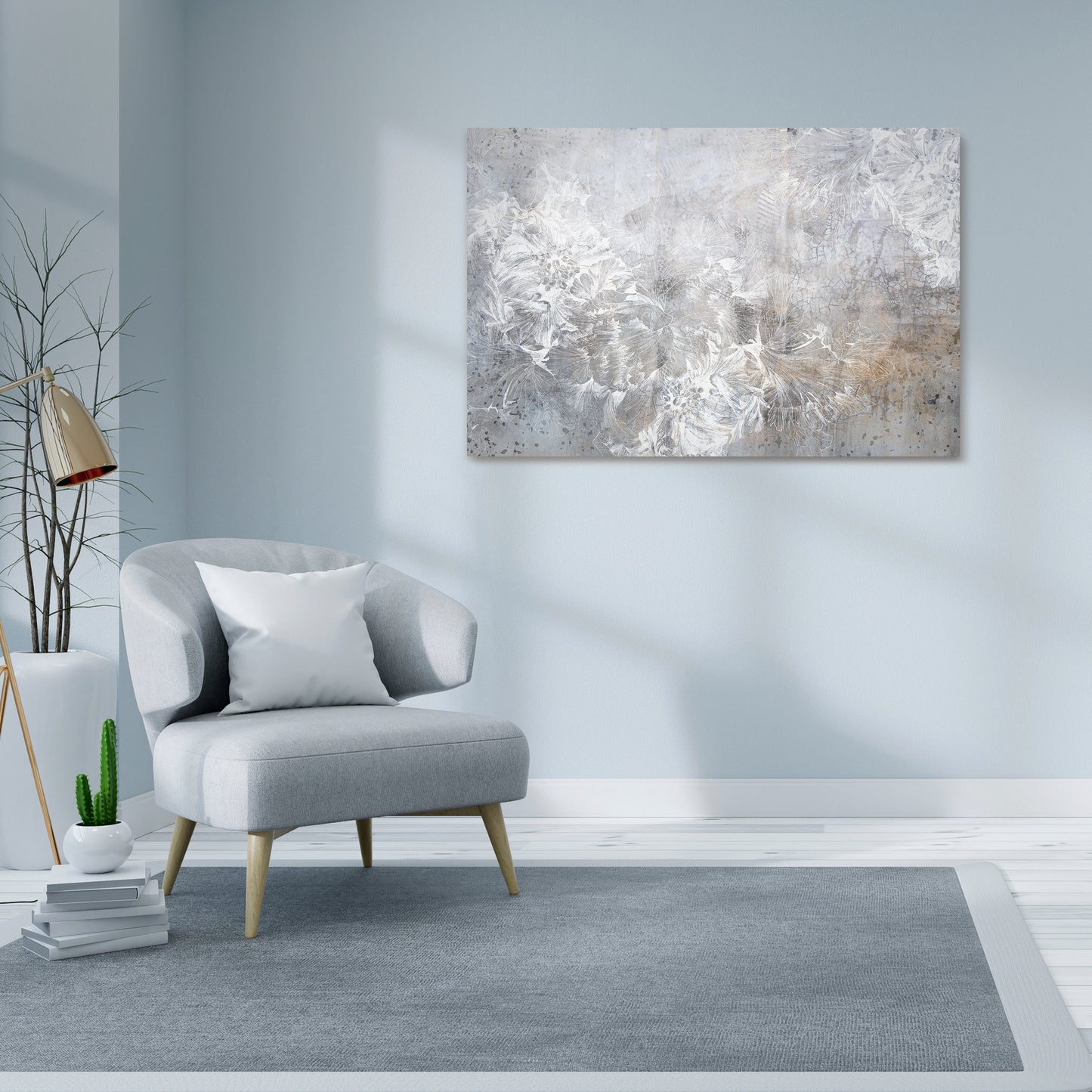 WHITE WHISPER Horizontal Canvas Print