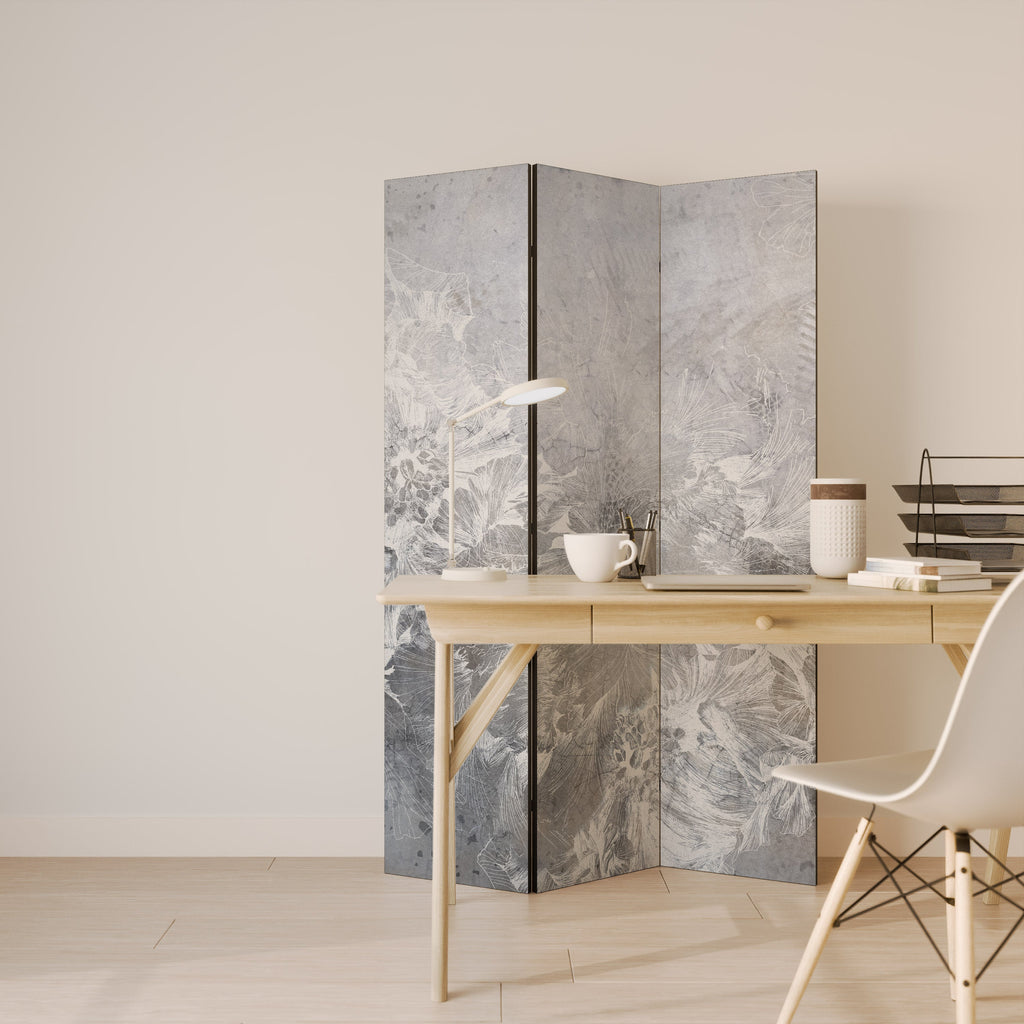 WHITE WHISPER Dekorativ rumsavdelare med 3 paneler