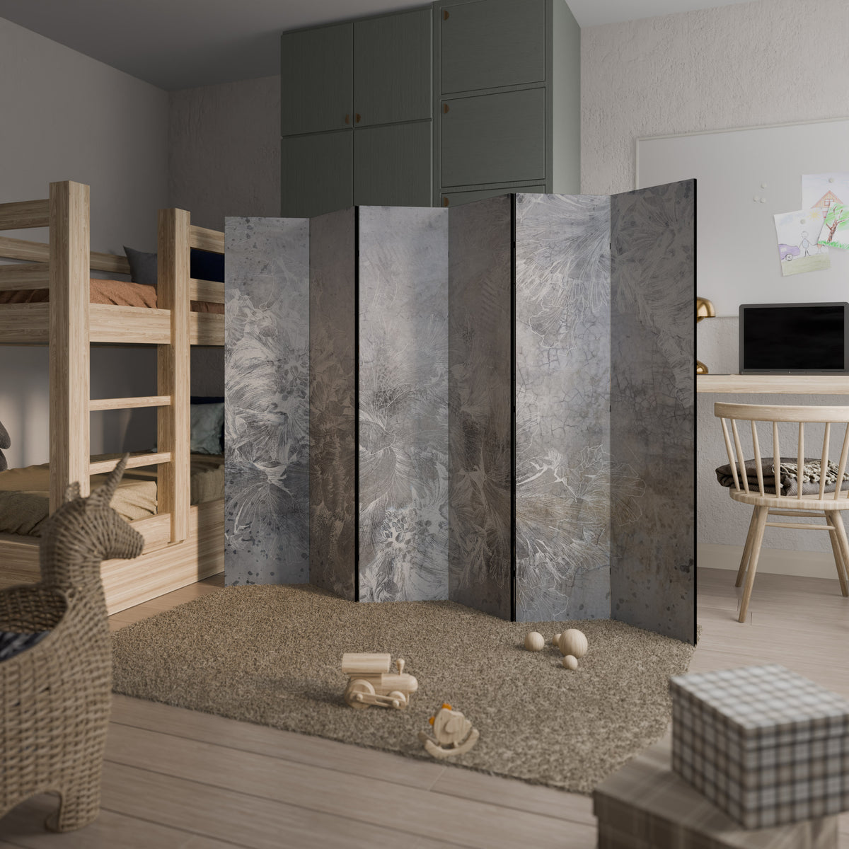 WHITE WHISPER 6-Panel Room Divider