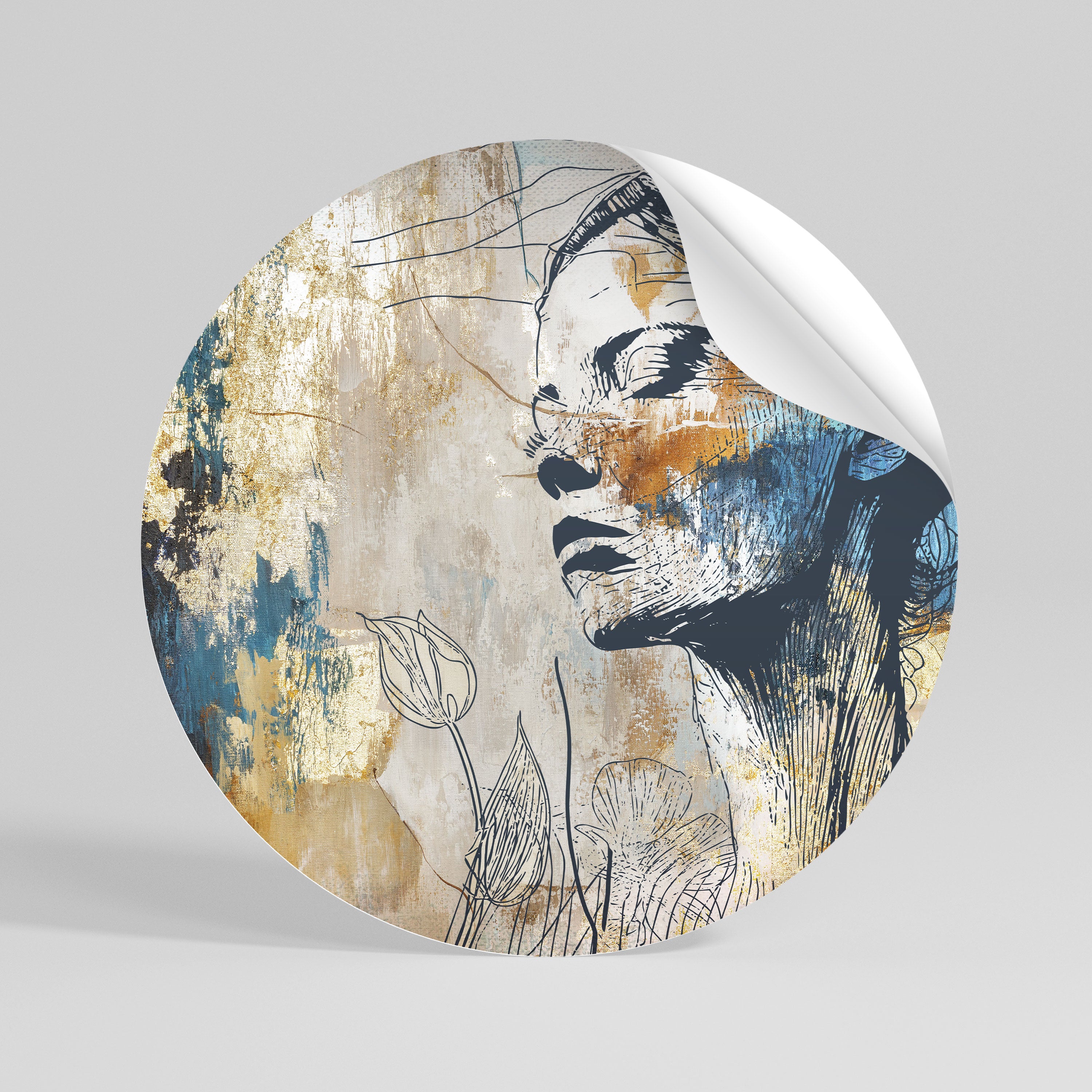 BREAK THE SILENCE Peel and Stick Round Sticker