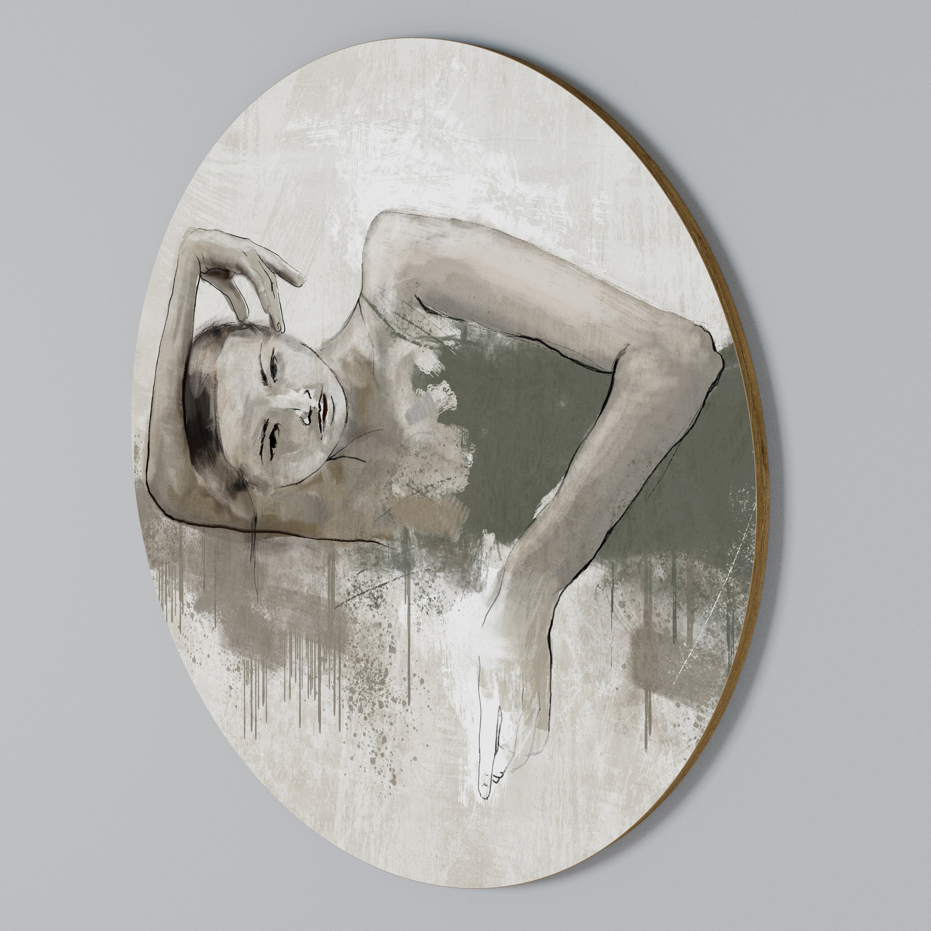 FROZEN IN TIME Rund väggdekor