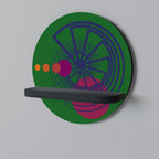 VIVID COLORWHEEL Rund konsthylla i svart finish