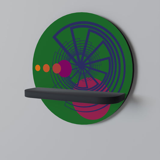 VIVID COLORWHEEL Rund konsthylla i svart finish