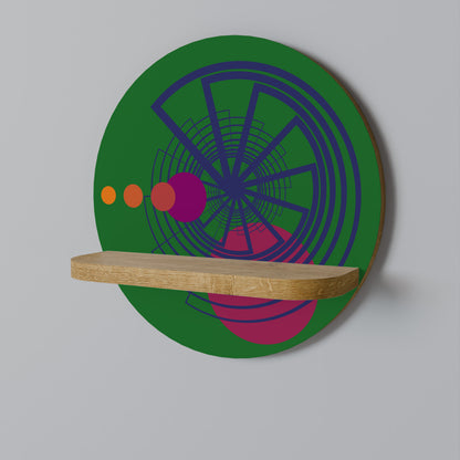 VIVID COLORWHEEL Rund Konsthylla I Ekeffekt