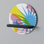 LIMINOUS PARADE Rund konsthylla i svart finish