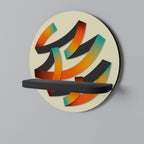 RIBBON REVERIE Rund konsthylla i svart finish