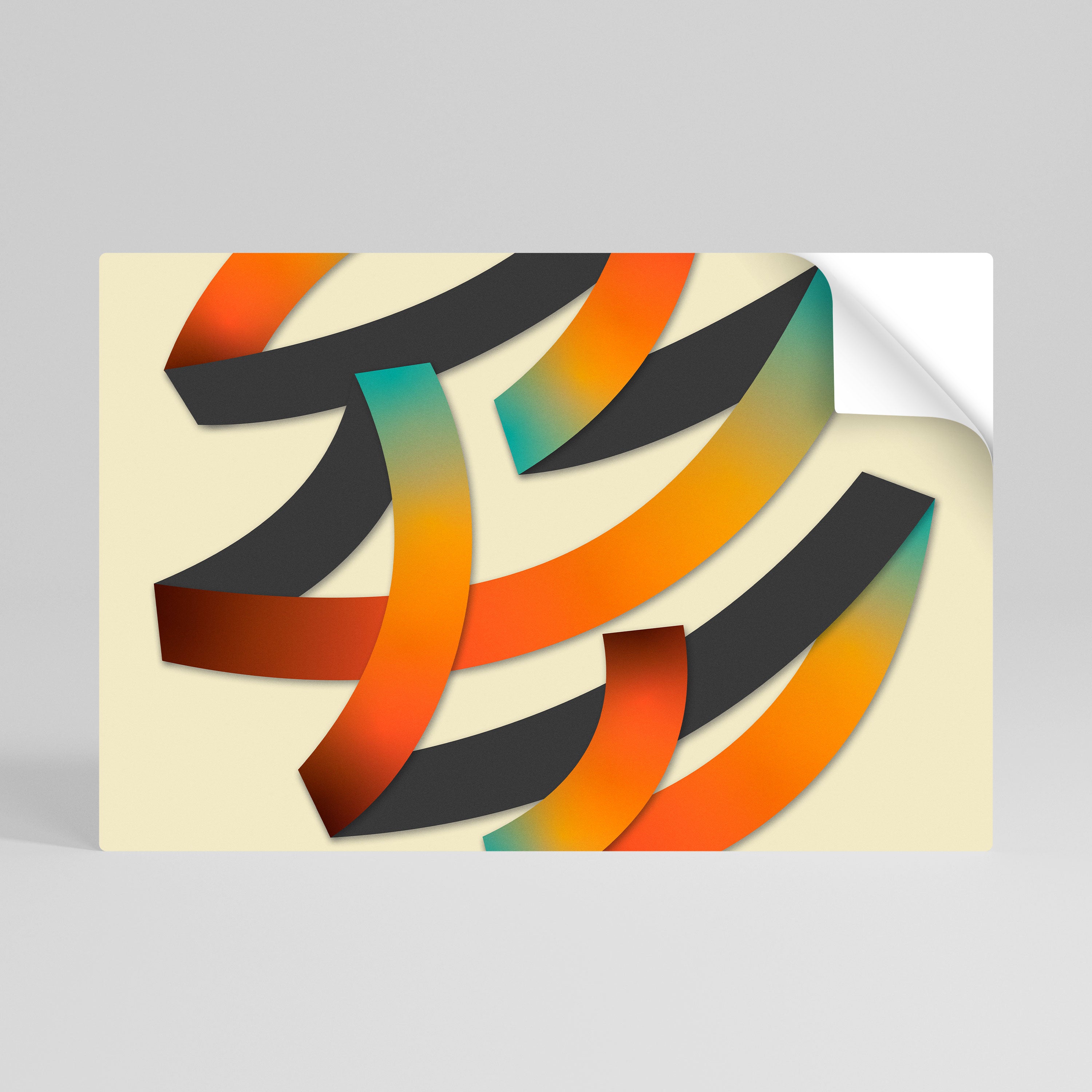 RIBBON REVERIE Självhäftande Horisontell Poster