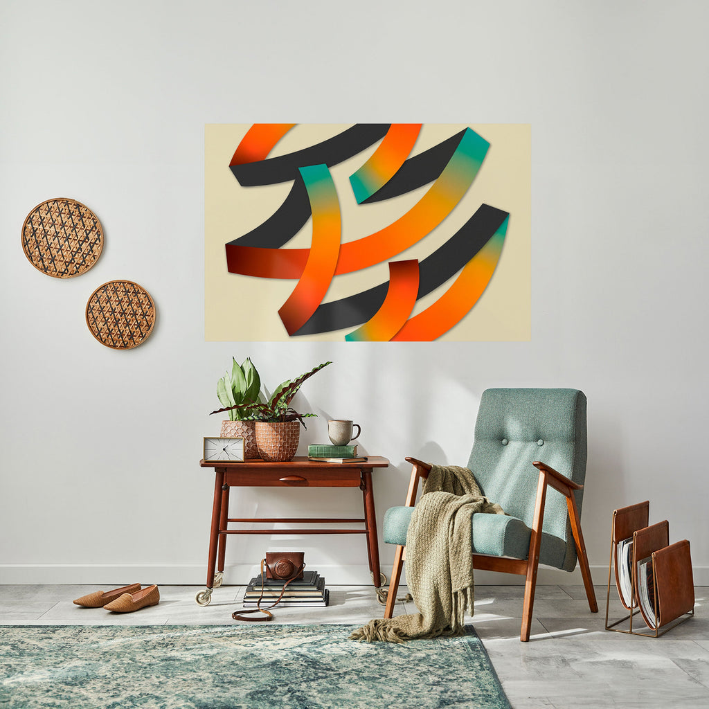 RIBBON REVERIE horisontell affisch med självhäftande motiv