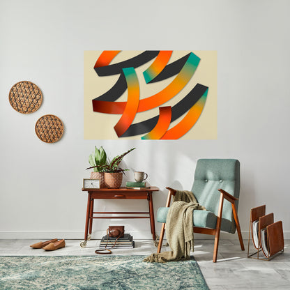RIBBON REVERIE horisontell affisch med självhäftande motiv