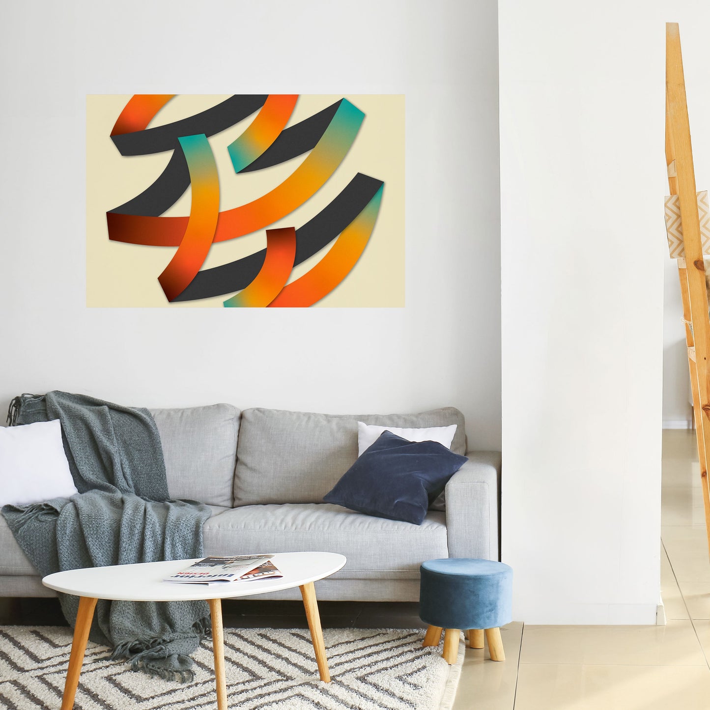 RIBBON REVERIE horisontell affisch med självhäftande motiv