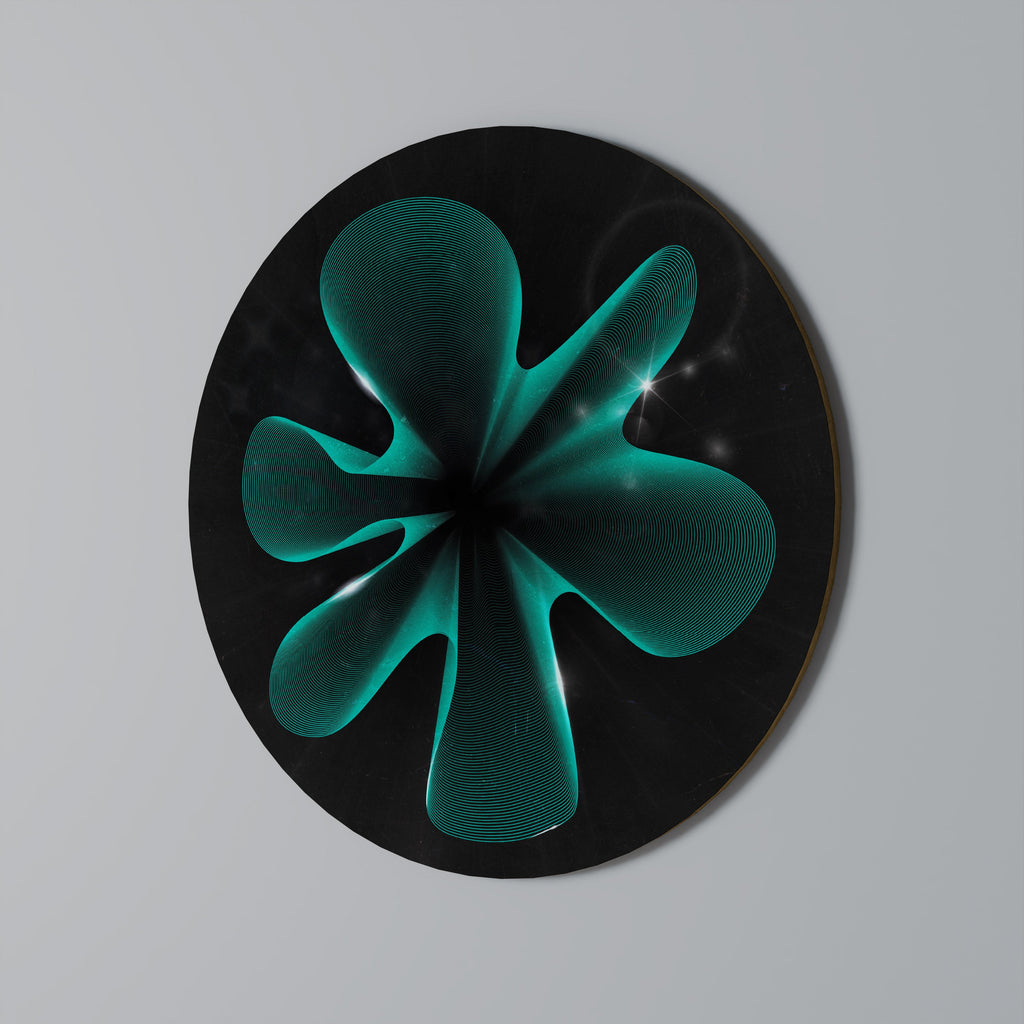 ELECTRIC ILLUSION Rund väggkonst