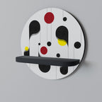 PUNKT-TO-PUNKT VAGVISVAGGAN Rund konsthylla i svart finish