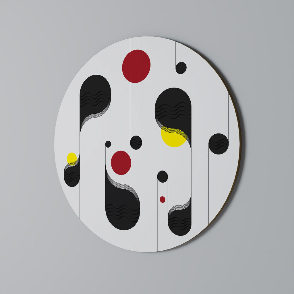 Rund väggdekoration med PUNKT-TILL-PUNKT-VAGGVISA