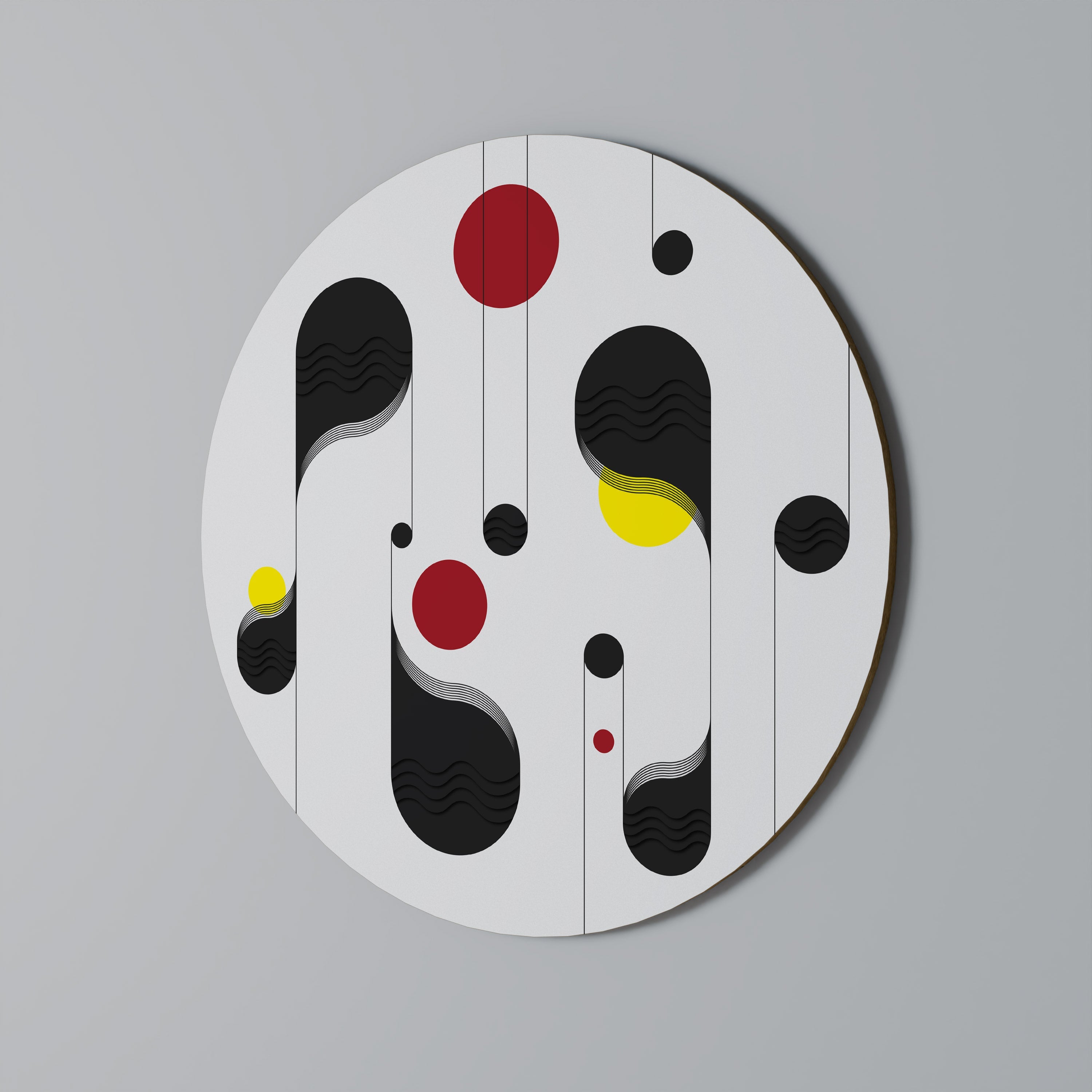 Rund väggdekoration med PUNKT-TILL-PUNKT-VAGGVISA
