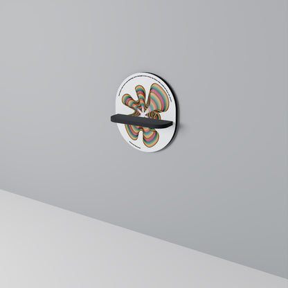 NOSTALGIC ECHOES [SWE] Oval konsthylla i svart finish